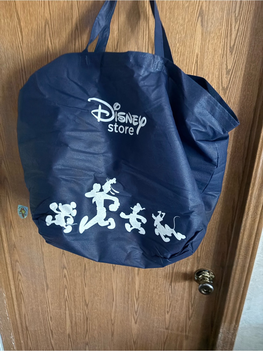 Disney Navy Tote with White Character Silhouettes